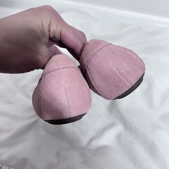 TALBOTS Suede Flat Penny Loafer Shoes Size 7.5 Pink Driving Business Preppy - Picture 8 of 8